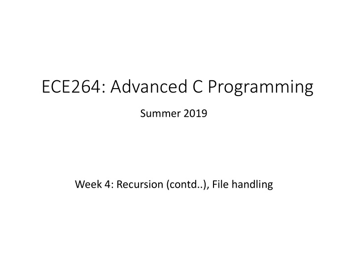 ece264 advanced c programming