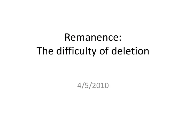 remanence