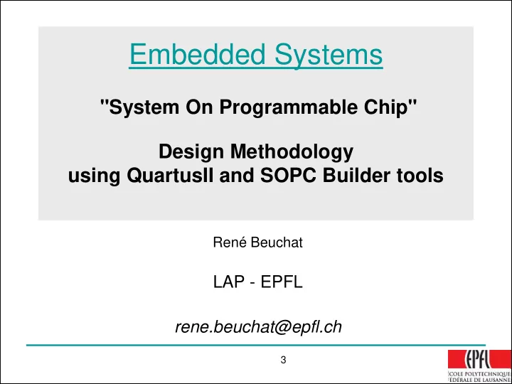 interface for an embedded system on a