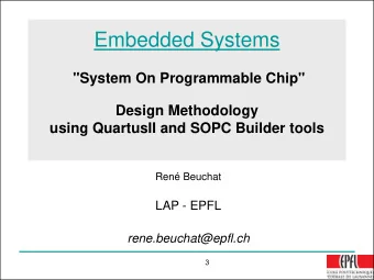 interface for an embedded system on a  FPGA with Altera tools suite  (note: a similar way is