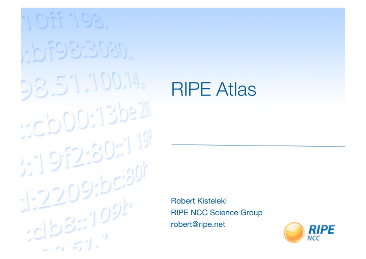 ripe atlas