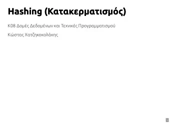 Hashing ()  Hashing ()  K08