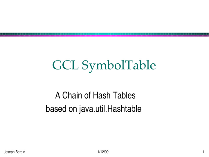 gcl symboltable