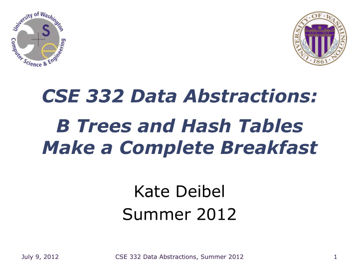 cse 332 data abstractions