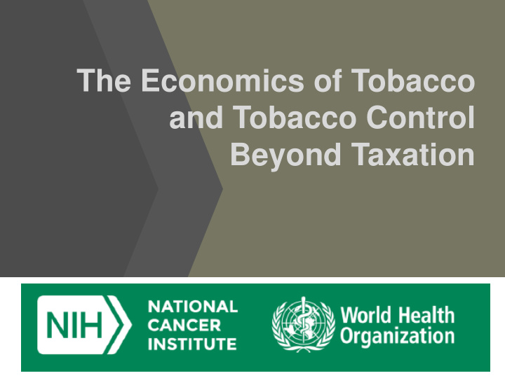 the economics of tobacco