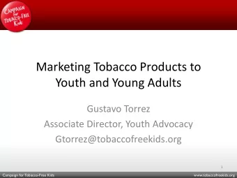 Youth and Young Adults  Gustavo Torrez  Associate Director, Youth Advocacy