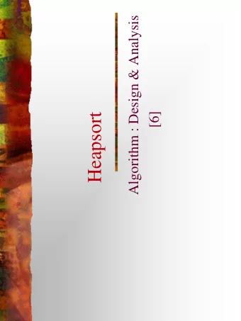 Heapsort  In the last class  Mergesort  Worst Case Analysis of Mergesort  Lower Bounds