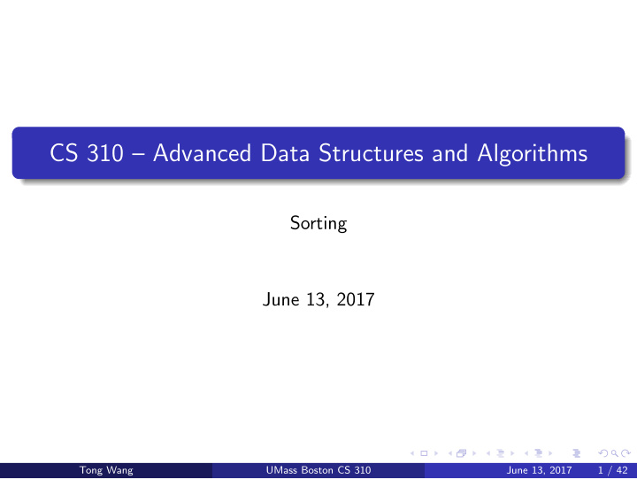 cs 310 advanced data structures and algorithms