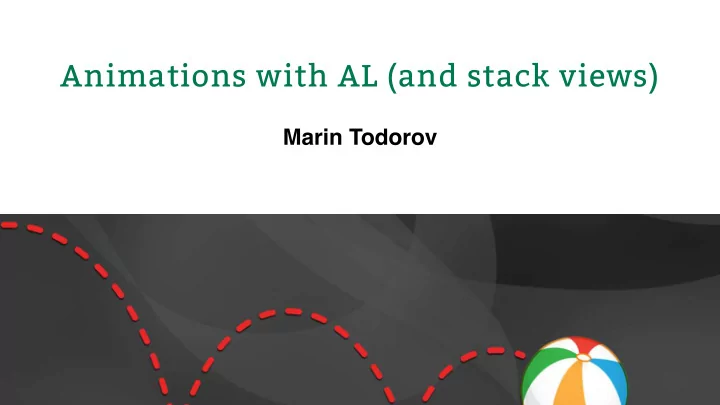 animations with al and stack views
