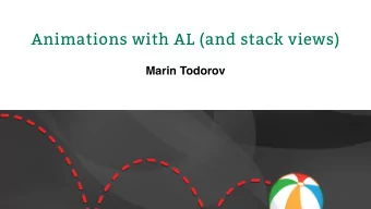 Animations with AL (and stack views)  Marin Todorov  Swift 2.0  Swift 2.0