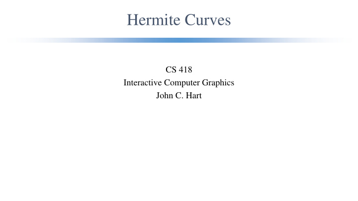hermite curves