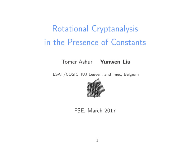 rotational cryptanalysis in the presence of constants