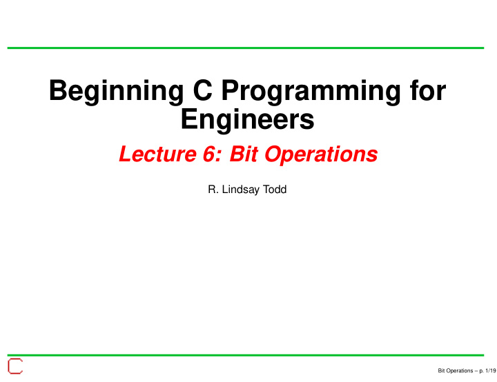 beginning c programming for engineers