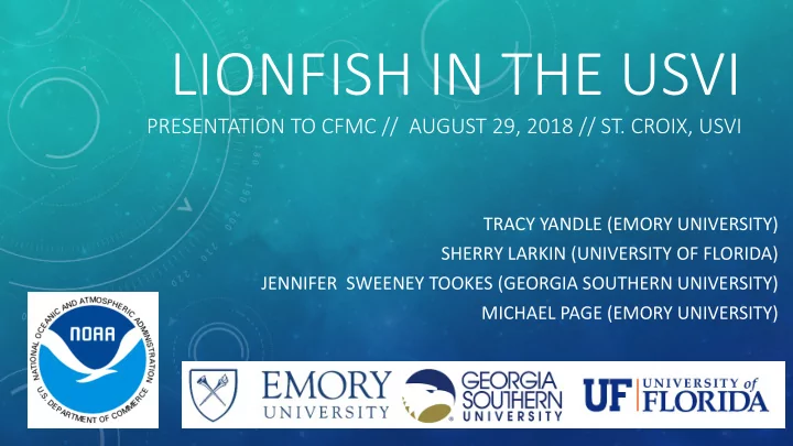 lionfish in the usvi