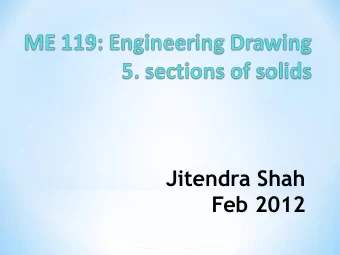 Jitendra Shah  Feb 2012  Todays Class  Sections of prisms  Sections of pyramids
