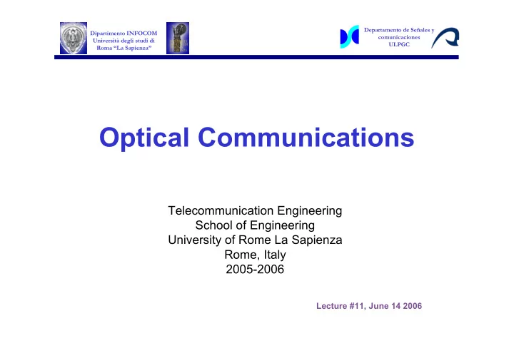 optical communications