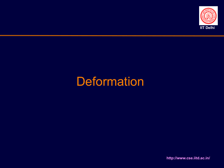 deformation