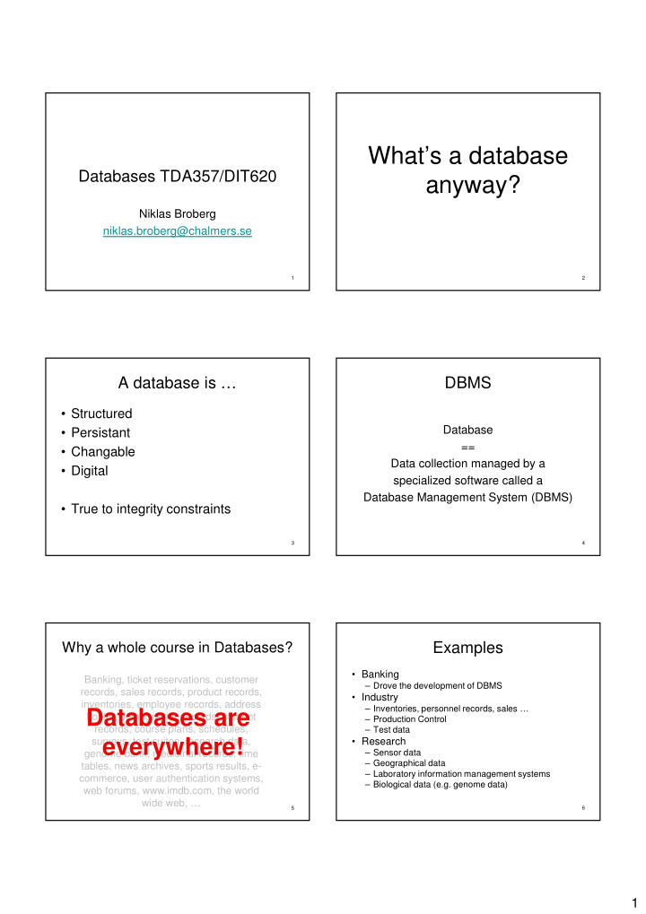 what s a database