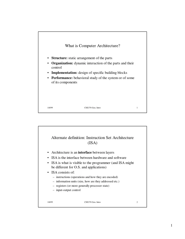 what is computer architecture
