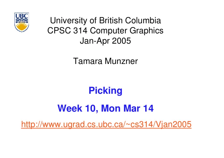 picking week 10 mon mar 14