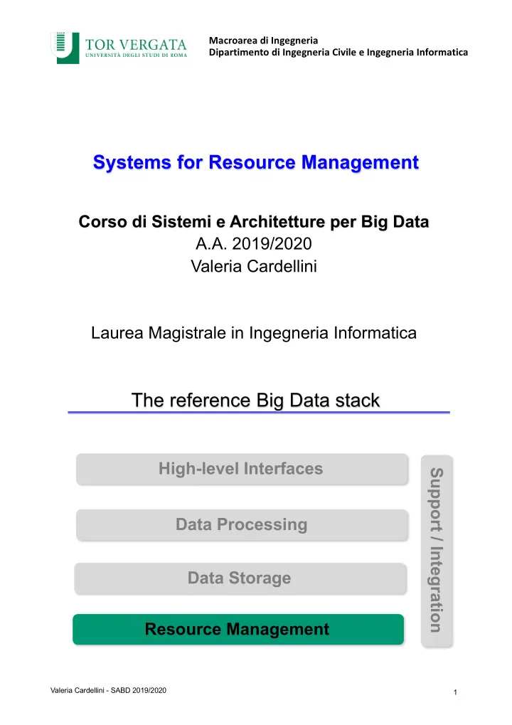systems for resource management