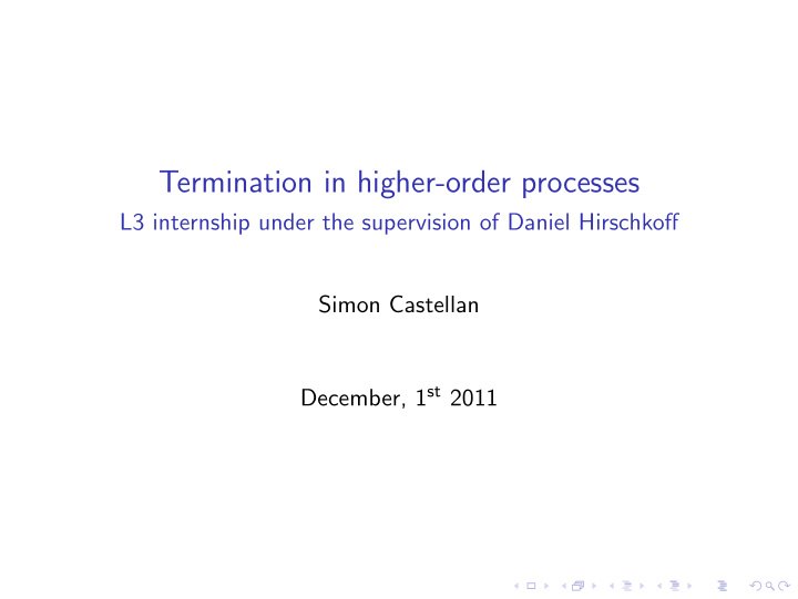 termination in higher order processes