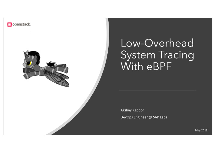 low overhead system tracing with ebpf