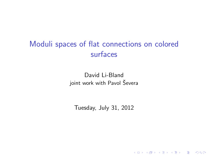 moduli spaces of flat connections on colored surfaces