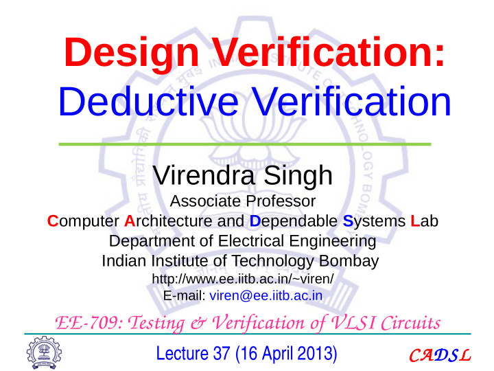 design verification deductive verification