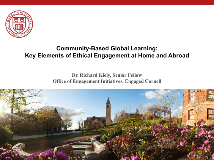 community based global learning key elements of ethical