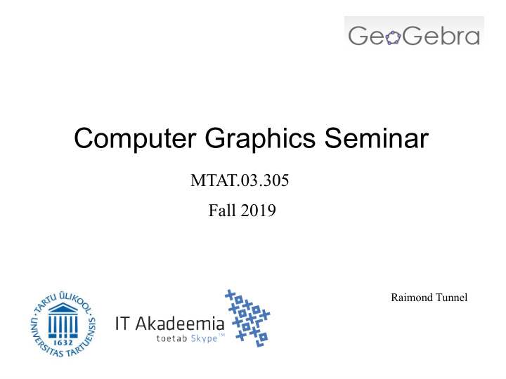 computer graphics seminar