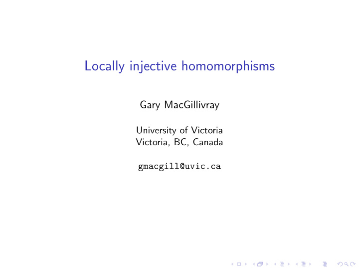 locally injective homomorphisms