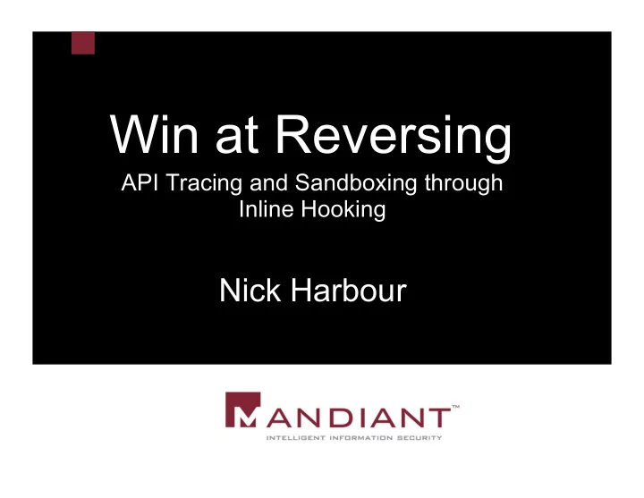 win at reversing