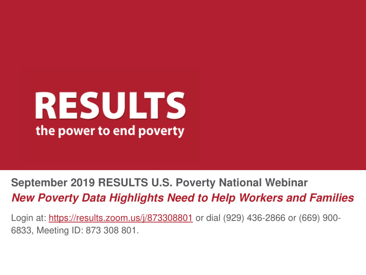 new poverty data highlights need to help workers and