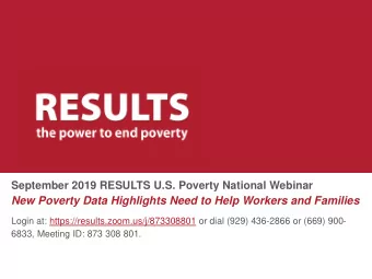 New Poverty Data Highlights Need to Help Workers and Families  Login at: