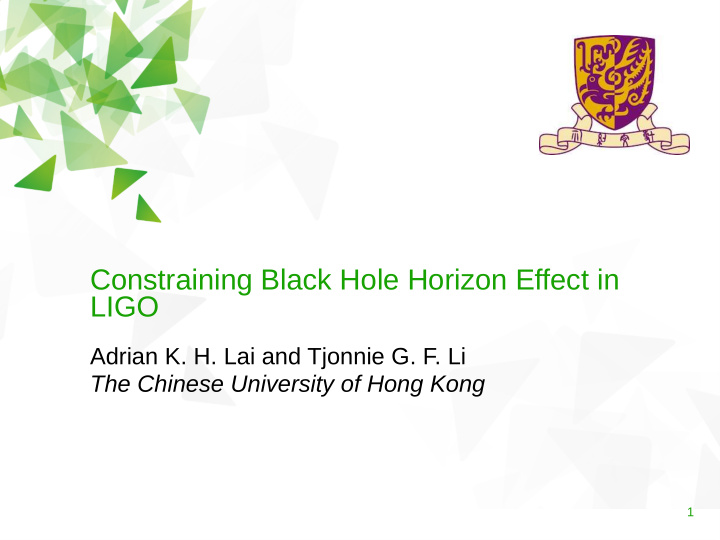 constraining black hole horizon effect in ligo