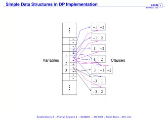 Simple Data Structures in DP Implementation  advdp Revision: 1.12 1  1  2  1  2  1  2