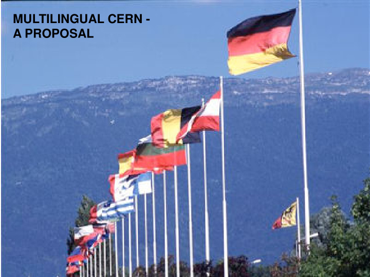 multilingual cern a proposal