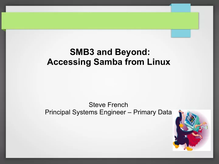 smb3 and beyond accessing samba from linux