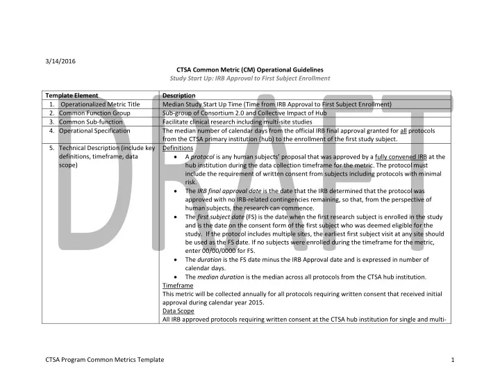 3 14 2016 ctsa common metric cm operational guidelines