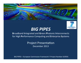 Project  Factsheet    Funding  Scheme:  ICT-STREP     Web  Site: