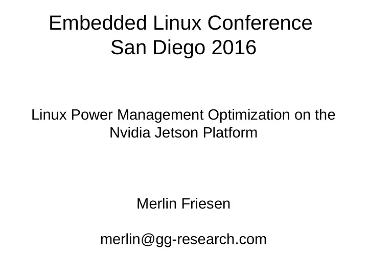 embedded linux conference san diego 2016