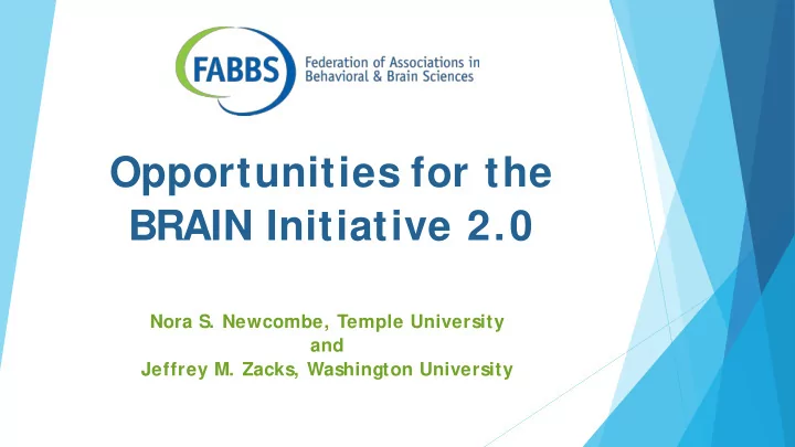 opportunities for the brain initiative 2 0