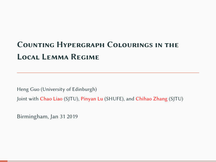counting hypergraph colourings in the local lemma regime