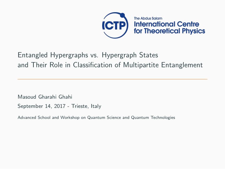 entangled hypergraphs vs hypergraph states and their role