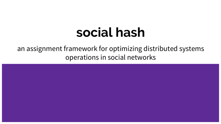 social hash