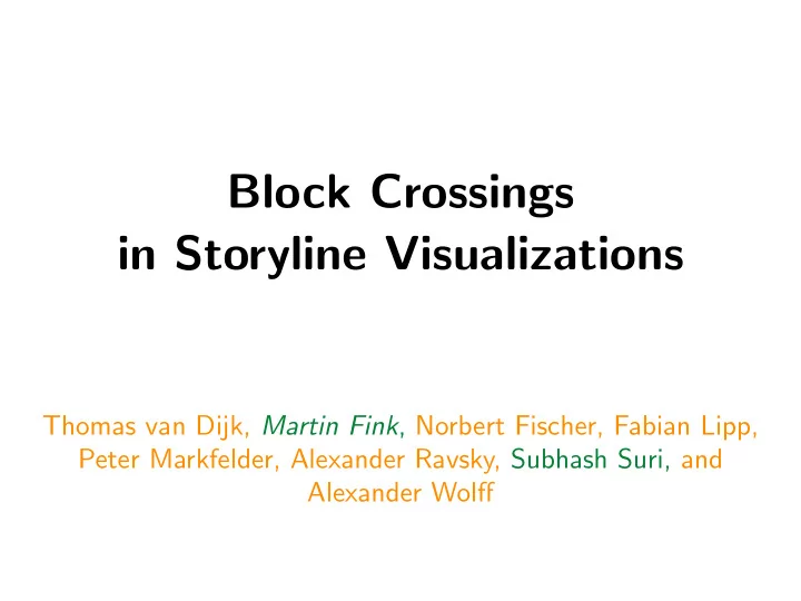 block crossings in storyline visualizations