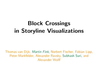 Block Crossings  in Storyline Visualizations Thomas van Dijk, Martin Fink , Norbert Fischer, Fabian