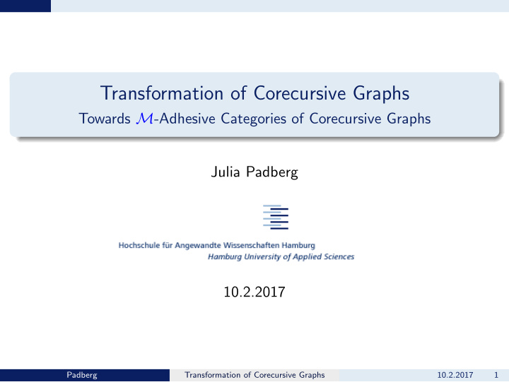 transformation of corecursive graphs