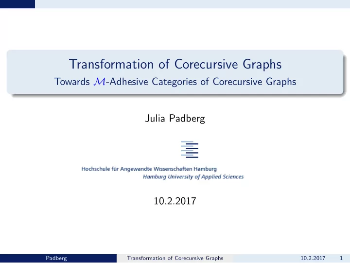 transformation of corecursive graphs